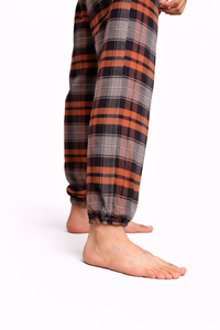 Pantalones de Franela a Cuadros Premium para Hombre, Pantalones de Dormir de Algodón Suave, Cintura Elástica con Cordón, Ropa de Dormir Personalizada OEM - Product Image 3