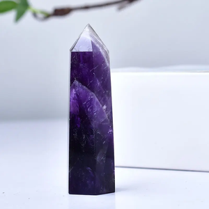 Cristal de Cuarzo Rosa Oscuro Natural de Alta Calidad, Ecológico, Pulido, Feng Shui, Curativo, de Punta Única, Forma de Torre - Product Image 2