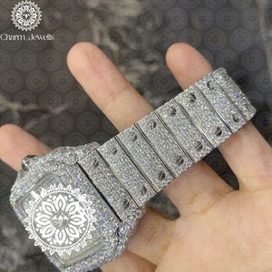 Reloj Cuadrado de Lujo Charm de Acero Inoxidable de 40 mm con Movimiento Mecánico, Fecha Automática, Esfera de Cristal, Botón de Presión y Cierre Oculto para Hombre - Product Image 4
