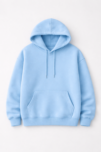 Varsbaby-pull en molleton bleu pour hommes et femmes, de haute qualité, sweat à capuche à fermeture éclair, vêtement décontracté - Product Image 4