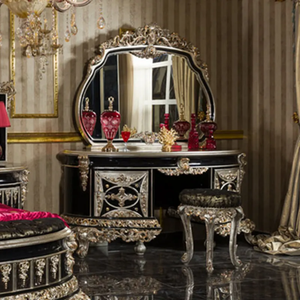 Royal Classic <b>Dressing</b> Table Solid Mahogany With Mirror and Drawers Makeup Vanity Luxury <b>Dressing</b> Table Chair for Villa Bedroom - Product Image 3