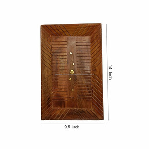 Plato de Madera Indio Hecho a Mano con Diseño de Dibujos Animados Marrón, No Tóxico, para Restaurantes y Hoteles, Disponible en Grandes Cantidades, Regalos de Navidad - Product Image 3