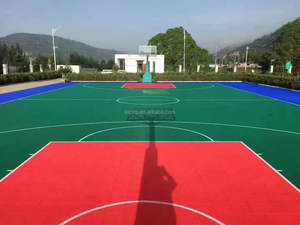 Dalles de sol en vinyle antidérapantes pour intérieur/extérieur, matériau PP, résistantes à l'eau, pour terrains de basketball et de tennis intérieurs/extérieurs - Product Image 3