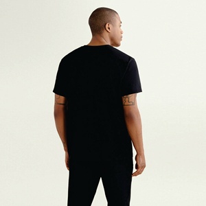 T-shirt Homme Noir Imprimé Design Vente en Gros Hauts Respirants Logo Personnalisé T-shirt Homme Grande Taille Col Rond - Product Image 3