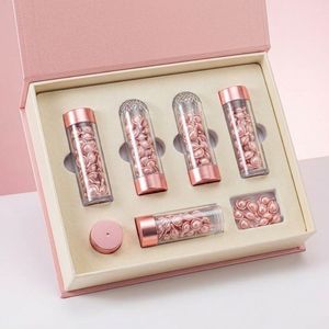Wholesale Round Transparent PET Vitamin Capsule Tube with Rose Gold Screw Cap for Medicine Softgel Packaging Vietnam Factory - Product Image 3