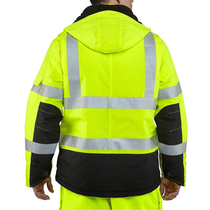 Chaqueta de Seguridad Impermeable para Hombre, Nueva Llegada, Servicio OEM, Ropa de Trabajo de Seguridad Reflectante con Cuello Alto de Lona y Logotipo Frontal - Product Image 2