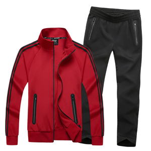 Ensemble de survêtement pour homme, couleur unie, sweat-shirt à fermeture éclair à manches longues, poches latérales, tenue décontractée sportive, respirant et léger pour l'été, 2 en 1 - Product Image 2