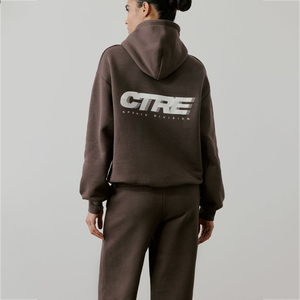 <b>Custom</b> DTF Womens Tracksuit OEM Personalized Casual Polyester Cotton Two Piece Set Hoodie Pants Fashion Street Wear Outfit - Product Image 2