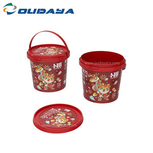 Venta al por mayor IML PP 1l 2.5l 3l 5l Tina de mantequilla de plástico Recipiente para galletas Cubo para galletas con asa - Product Image 4