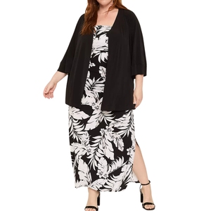 Women's Black White <b>Striped</b> Casual <b>Midi</b> <b>Skirt</b> with Side Slit Satin Fabric Soft & Breathable - Product Image 4