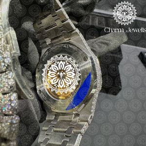Reloj Mecánico de Lujo Charm de Acero Inoxidable, Caja de 40 mm, Correa de 20 mm, Estilo Vintage Hip Hop, Cristal, Resistencia al Agua de 10 Bares, Fecha Automática - Product Image 5
