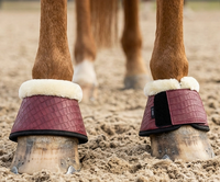 Botas de Protección Premium para Caballos, Anti-Rotación, de Cuero PU, Acolchadas con Piel Sintética, Ecológicas, Impermeables y Personalizables