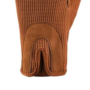 Gants d'équitation légers professionnels pour femmes en cuir véritable respirant, écologiques, antidérapants, coupe ajustée avec fixation à crochet - Product Image 3