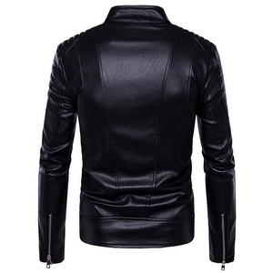 Veste en cuir d'agneau pour homme, hiver, meilleure qualité, veste en cuir personnalisée pour homme, veste de motard, veste en simili cuir PU - Product Image 3