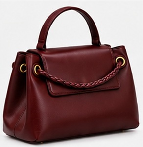 Sac à main élégant en cuir véritable Premium Gravs pour femme, avec poignée supérieure, grande capacité, pour usage quotidien, bouton de fermeture - Product Image 4