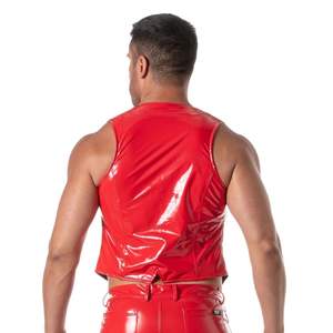 Shorts sexy mi-cuisse effet cuir noir pour homme – Style fetish, clubwear, soirée, mode - Product Image 4