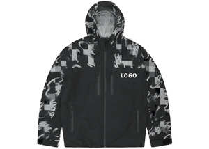 Custom Logo <b>Reflective</b> Print <b>Running</b> <b>Jacket</b> Men's Waterproof Shell Hooded <b>Jacket</b> Coat Nylon Windbreaker Zip <b>Jacket</b> for Men - Product Image 5
