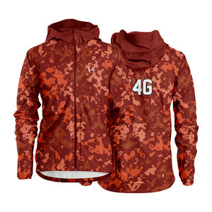 Chaqueta Impermeable con Capucha, Cortavientos, Transpirable, de Secado Rápido, con Logotipo Frontal, Ecológica, con Estampado de Camuflaje Personalizado - Product Image 3