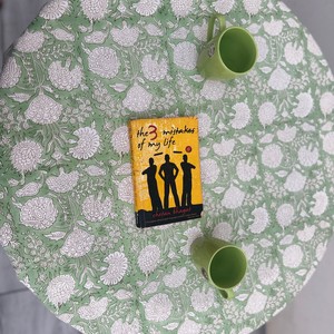 Indian Luxury Round Hand Block Printed Handmade Cotton <b>Tablecloth</b> with Floral Pattern Durable & Eco-Friendly for Sweet Home - Product Image 5