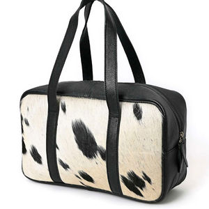 Sac de voyage en cuir de vachette, style personnalisé, sac de voyage en toile - Product Image 2