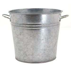 Standard Galvanized Metal Beverage Cooler Wine Tub With Handles For Home & Events Barware Wine Cooler Chiller <b>Bucket</b> - Product Image 3