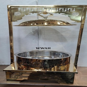 Wedding Party Stainless Steel Chef <b>Dish</b> <b>Set</b> Food Warmers Golden Silver <b>Buffet</b> <b>Chafing</b> <b>Dish</b> for Catering Serving <b>Dish</b> - Product Image 5