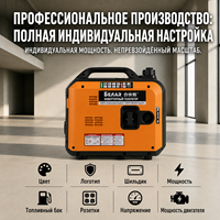 Générateur Inverter Portable à Essence 5,5 kW, Puissance Nominale 5000 W, Crête 5500 W, Grand Réservoir de Carburant 12 L, Idéal pour Climatiseur de Camping-Car – Vente Directe Usine