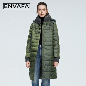 ENVAFA Women's Full Length Duck Down <b>Coat</b> Hooded Long Puffer Jacket Warm <b>Thick</b> Windproof <b>Winter</b> Parka Ladies Outdoor Outerwear - Product Image 4