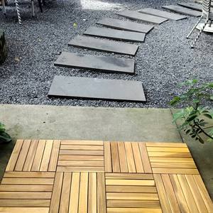 Dalles de terrasse en bois emboîtables DIY 30 x 30 cm pour patio, intérieur, balcon, terrasse, jardin, installation facile, imperméables, ignifuges, antidérapantes - Product Image 6