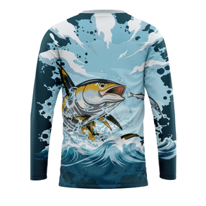 Camisa de Pesca Deportiva Transpirable con Protección Solar UPF 50, Diseño Personalizado, Talla Grande, Unisex, Manga Larga, Impresión por Sublimación con Logotipo Personalizado, Secado Rápido - Product Image 2