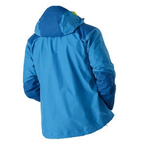 Chaqueta de Motocicleta con Capucha para Hombre Styliro, Impermeable, Deportiva, Negra y Amarilla con Bloques de Color, Bordado y Cierre Frontal con Cremallera - Product Image 4