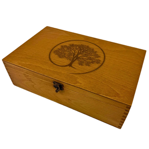 Cajas Rectangulares de Madera con Diseño Grabado y Acabado en Madera Natural de Alta Calidad para Almacenamiento en el Hogar - Product Image 3