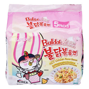 Fideos Buldak con Sabor a Pollo Picante Samyang al por Mayor - Carbonara 130g (Paquete de 5) - Product Image 1