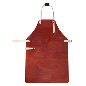 Tablier unisexe en toile de coton Harry Johnson avec poches, fermeture à boutons-pression, manches courtes, pour restaurant et bar, bretelles réglables, couleur orange - Product Image 4