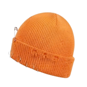 Bonnet unisexe personnalisé avec logo, en acrylique épais, style vieilli, avec accessoires perforants amovibles, idéal pour l'hiver – Vente en gros - Product Image 4