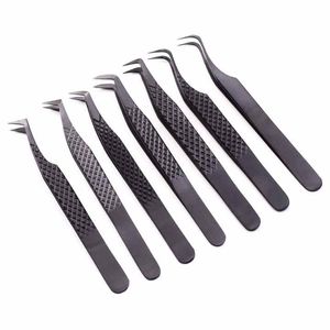 Pinces à cils professionnelles à pointes pointues, outils de beauté, faible MOQ, haute durabilité, pinces à cils revêtues de papier noir - Product Image 5