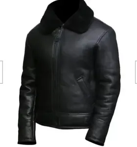Veste de moto en cuir synthétique sur mesure, respirante, rembourrée en coton, imperméable, zippée, pour homme, pour l'hiver - Product Image 2