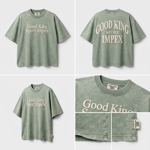 Camiseta Oversize Personalizada con Hombros Caídos, Lavado Vintage, Logotipo Bordado, Estilo Urbano, Algodón, Fabricante OEM ODM, Marca Privada, Top - Product Image 5
