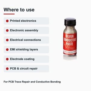 กาวนำไฟฟ้าสีเงิน 1 กก. 70-80% Ag ความต้านทานต่ำ สำหรับซ่อมแซมเส้น PCB และการเชื่อมต่อแบบนำไฟฟ้า  OEM ปรับแต่งได้ - Product Image 5