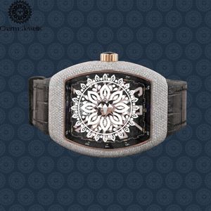 Reloj de Lujo para Hombre Charm Jewells, Acero Inoxidable, 40 mm, Bisel con Diamantes, Movimiento Mecánico Analógico, Correa de Cuero, Resistente al Agua 10 - Product Image 1