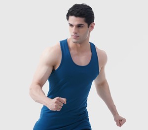 Mens <b>Slim</b> Fit Ribbed Tank Top Sleeveless Fitness Vest Soft Stretch Workout Shirt Casual Summer Active Wear - Product Image 4