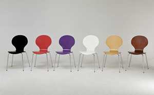 Modern Beech Wood <b>Dining</b> <b>Chair</b> With Chrome Legs Midcentury Design Stable Home Furniture - Product Image 3