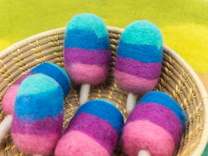 Adorno de Fieltro de Lana con Forma de Algodón de Azúcar, Hecho a Mano, Esponjoso, Juguete de Comida de Imitación, Atrezzo para Fotos, Regalo Infantil, Venta al por Mayor, Fieltro y Hilo - Product Image 2