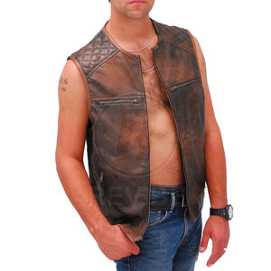 Daily Wear Best Price Leather <b>Vest</b> Custom Size Leather <b>Vest</b> Best Quality Leather <b>Vest</b> For Online Sale - Product Image 4