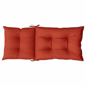 Ensemble de 4 coussins de chaise à dossier haut en polyester 100% rouge mélangé, coussins lombaires et coussins d'assise - Product Image 6