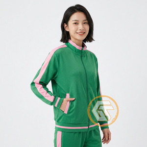 Tesoros Griegos Personalizados Alpha |   Chaqueta Varsity Bordada de Algodón Kapa, de Alta Calidad, Transpirable y de Secado Rápido para Mujer - Product Image 2