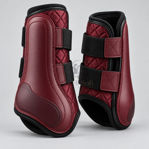 Bottes de brossage pour chevaux modernes, alliant confort, amorti, construction durable et fermeture sécurisée pour l'équitation - Product Image 1