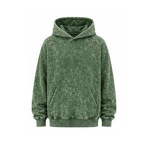 เสื้อฮู้ดดี้โอเวอร์ไซส์แบบย้อมสีเอซิด ขายส่ง สำหรับผู้ชาย ผู้หญิง และทุกเพศ ผ้าฟลีซหนานุ่ม สไตล์สตรีทแวร์ รับผลิตเสื้อผ้าแบรนด์ส่วนตัว - Product Image 1