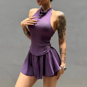 Conjunto de Shorts de Lona Ligera de Dos Piezas para Mujer, para Entrenamientos en Interiores y Exteriores, Diseño Transpirable de Secado Rápido 2026 - Product Image 1