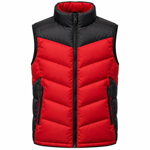 Outer Wear <b>Puffer</b> <b>Vest</b> Breathable Waterproof Anti-Wrinkle Men's Custom Logo Winter Puffy Thick Heart Zipper Sleeveless <b>Vest</b> - Product Image 4